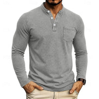 Gawain Garment Dyed Chest Pocket Henley