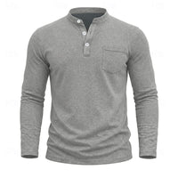 Gawain Garment Dyed Chest Pocket Henley
