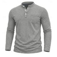 Gawain Garment Dyed Chest Pocket Henley