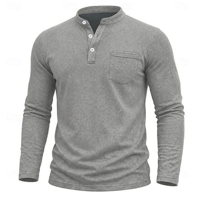 Gawain Garment Dyed Chest Pocket Henley_15
