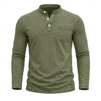 Gawain Garment Dyed Chest Pocket Henley