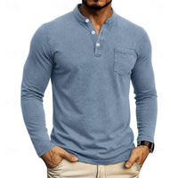 Gawain Garment Dyed Chest Pocket Henley