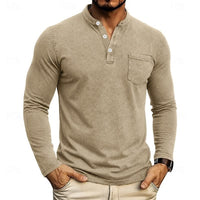 Gawain Garment Dyed Chest Pocket Henley