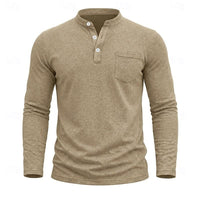 Gawain Garment Dyed Chest Pocket Henley