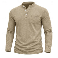 Gawain Garment Dyed Chest Pocket Henley