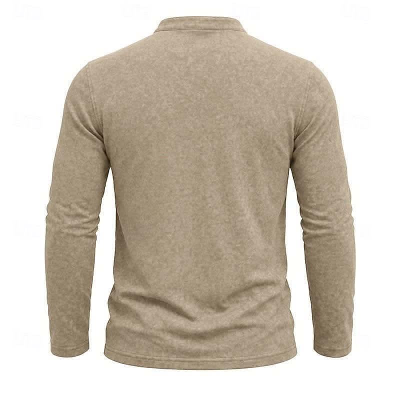 Gawain Garment Dyed Chest Pocket Henley