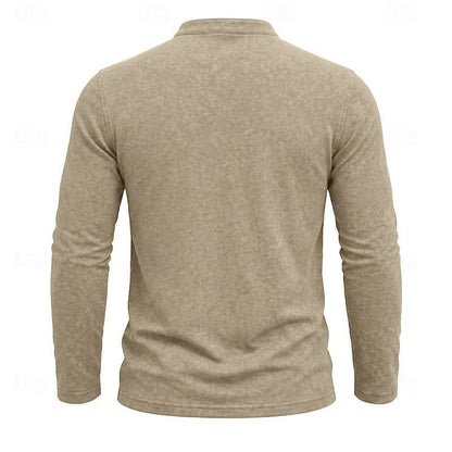 Gawain Garment Dyed Chest Pocket Henley_8