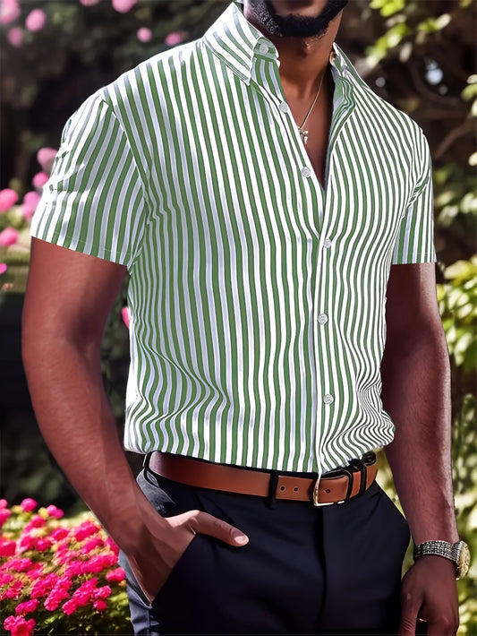 Massey Wide Stripe Short Sleeve Shirt_1