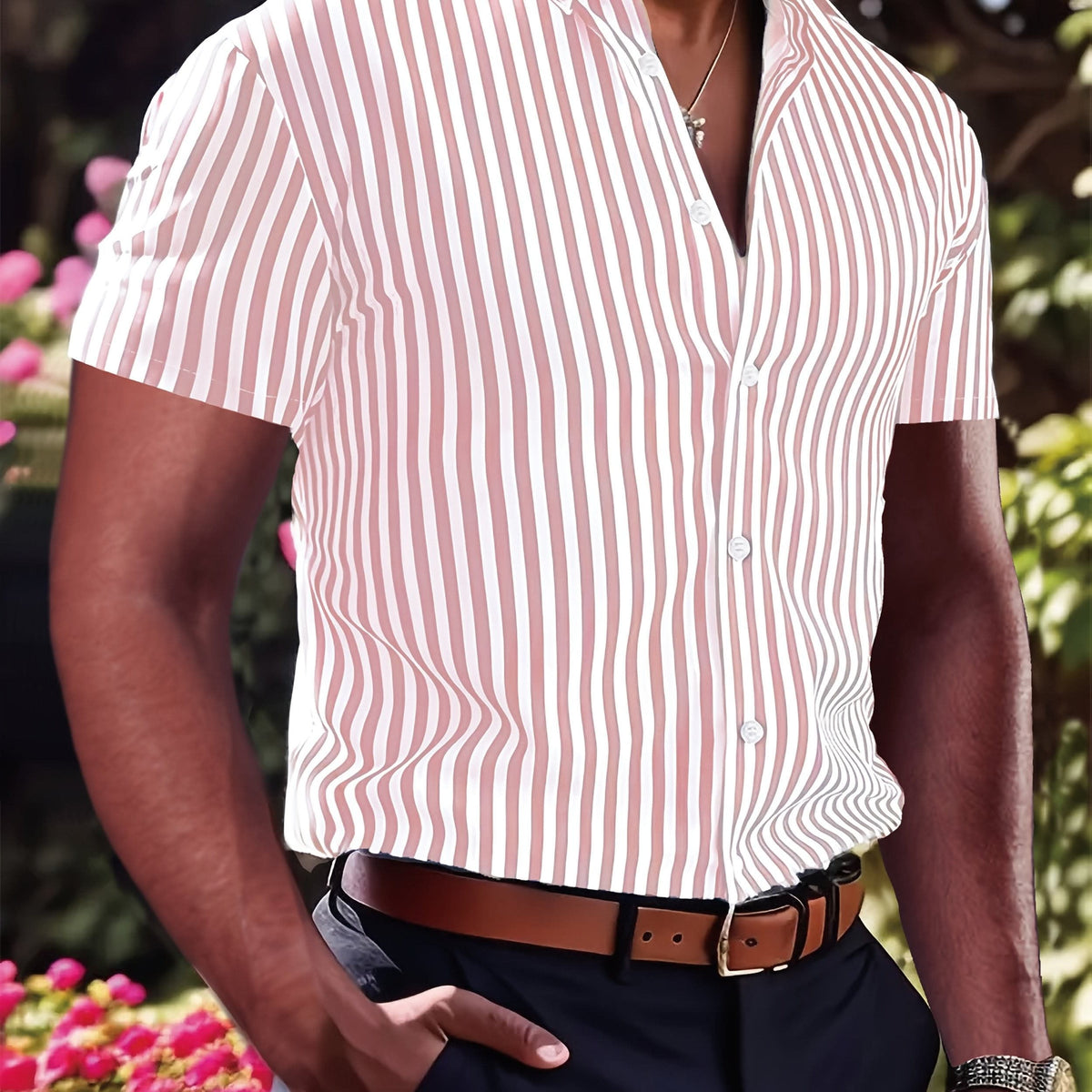 Massey Wide Stripe Short Sleeve Shirt