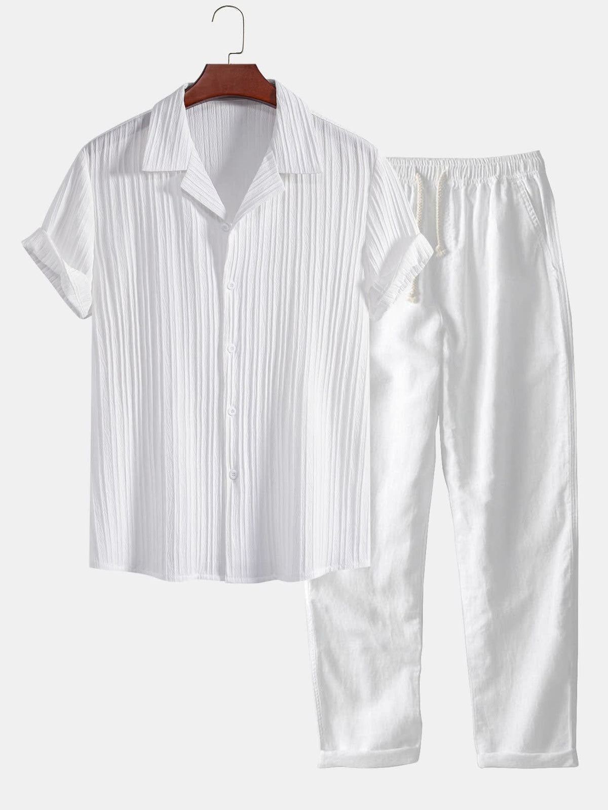 Addison Textured Linen Blend Two Piece Set