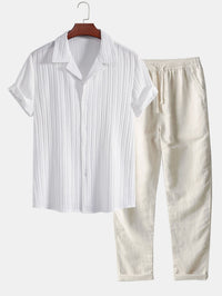 Addison Textured Linen Blend Two Piece Set