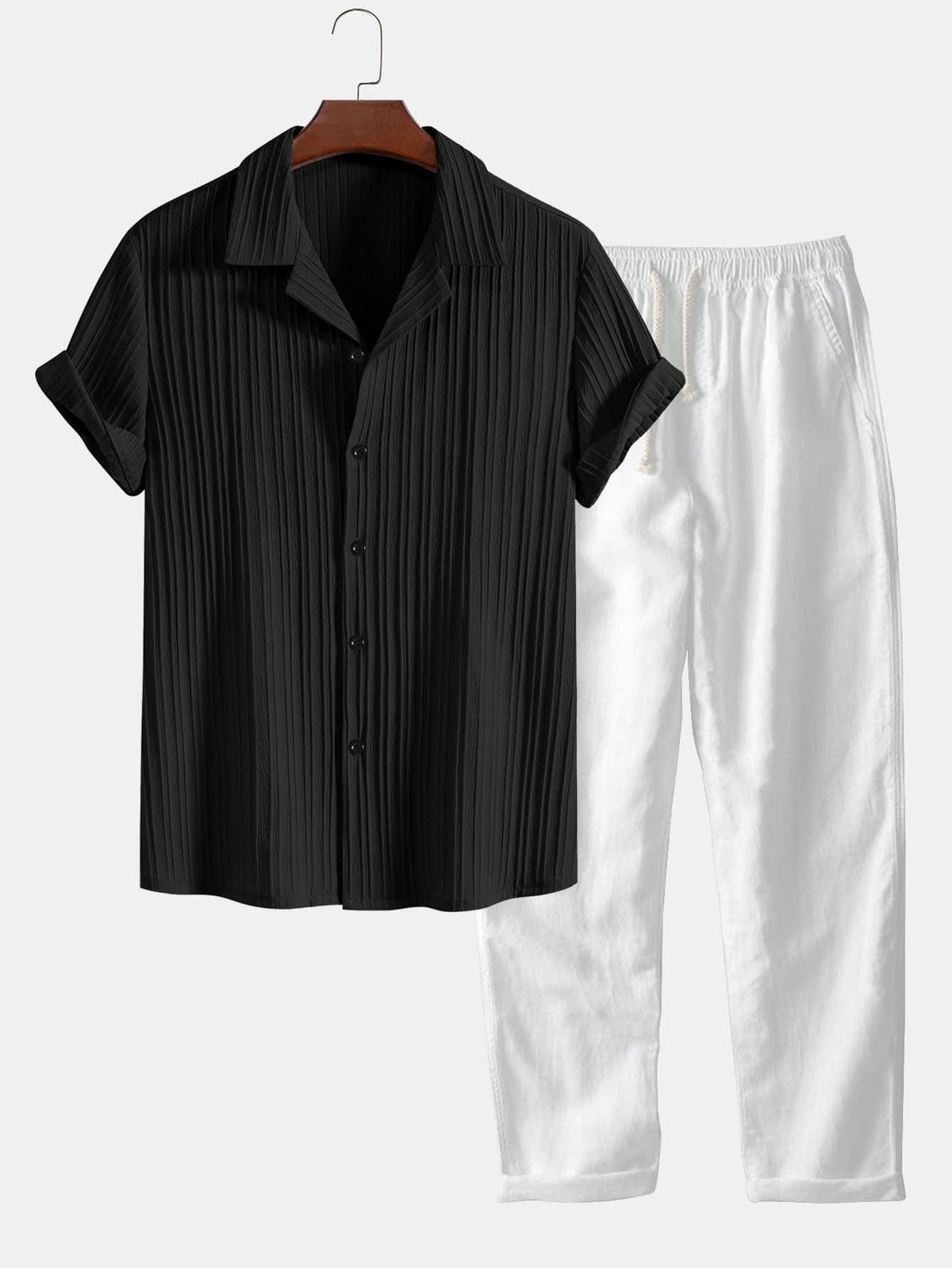 Addison Textured Linen Blend Two Piece Set