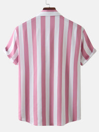 Jameson Wide Stripe Shirt and Swim Shorts Set