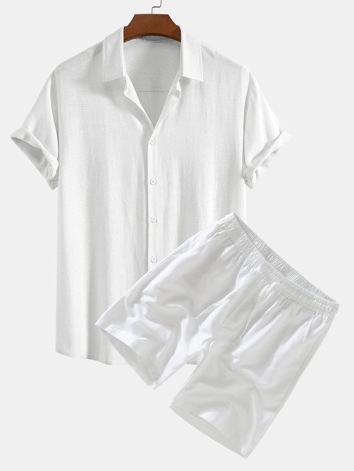 Crispin Linen Blend Camp Shirt and Shorts Set