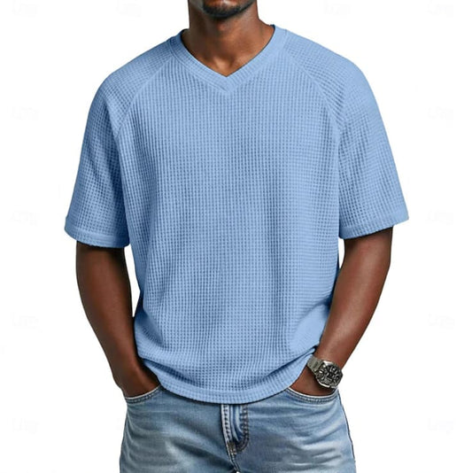 Finlay Waffle Texture V Neck T-Shirt_1