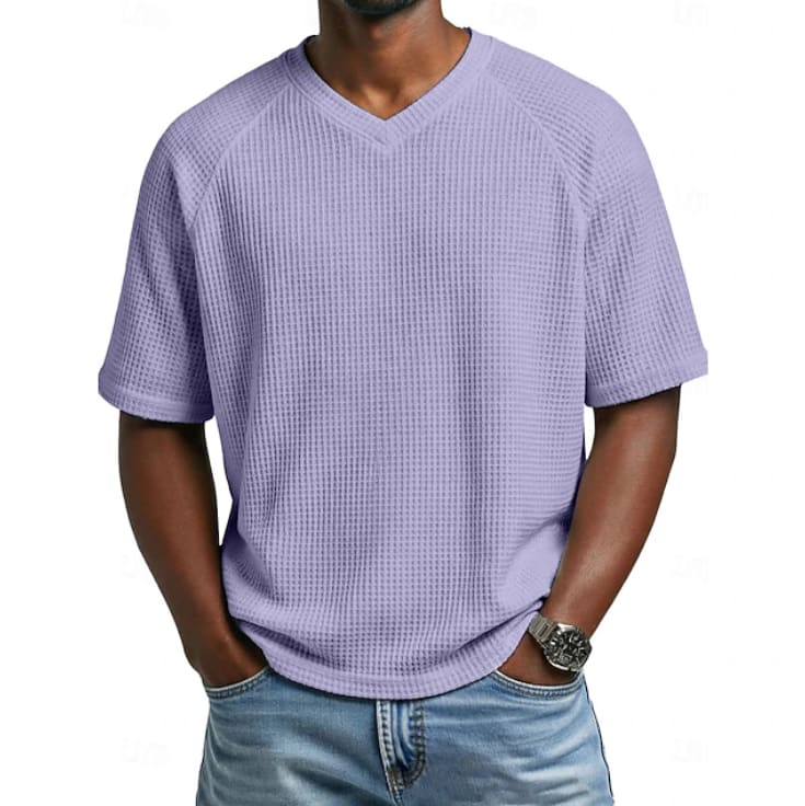 Finlay Waffle Texture V Neck T-Shirt