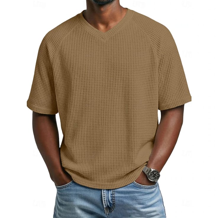 Finlay Waffle Texture V Neck T-Shirt