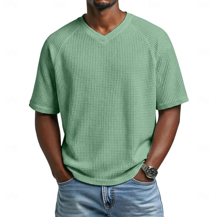 Finlay Waffle Texture V Neck T-Shirt