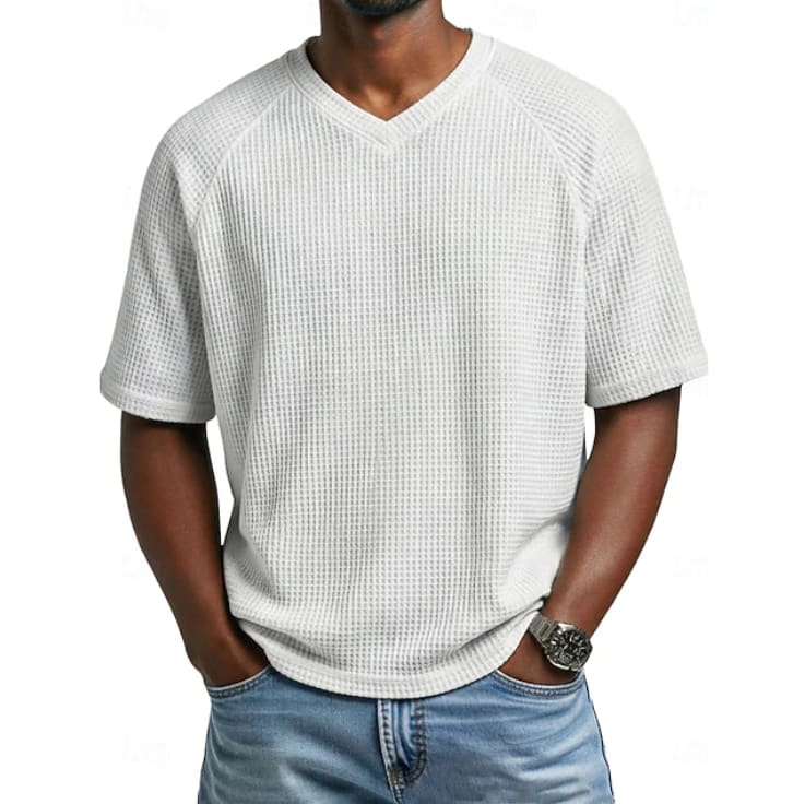 Finlay Waffle Texture V Neck T-Shirt