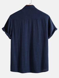 Jarrett Camp Collar Shirt and Linen Blend Trouser Set