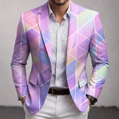 Devon Geometric Print Tailored Blazer_1