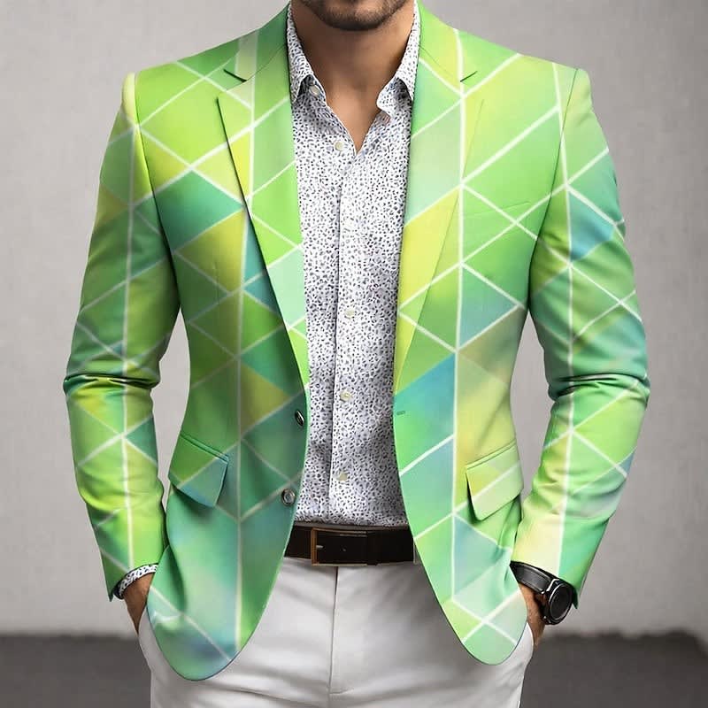 Devon Geometric Print Tailored Blazer_3
