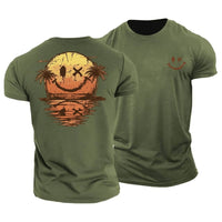 Blaine Sunset Print Crew Neck T-Shirt