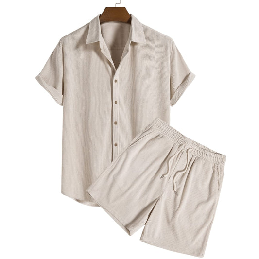 Freeman Corduroy Shirt and Shorts Set_1