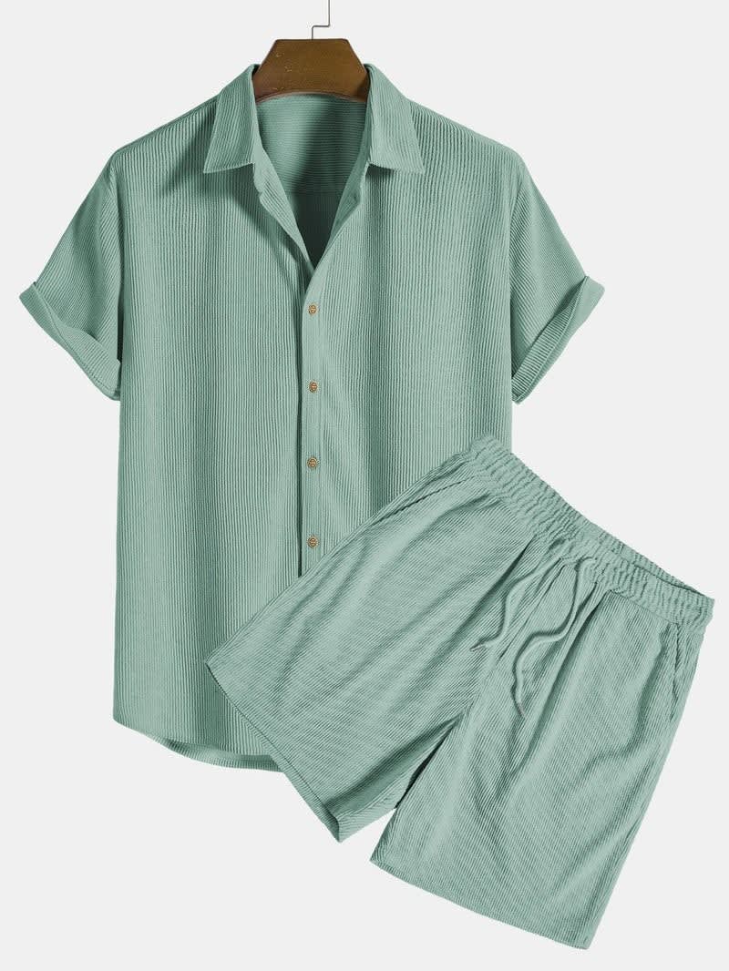 Freeman Corduroy Shirt and Shorts Set_15