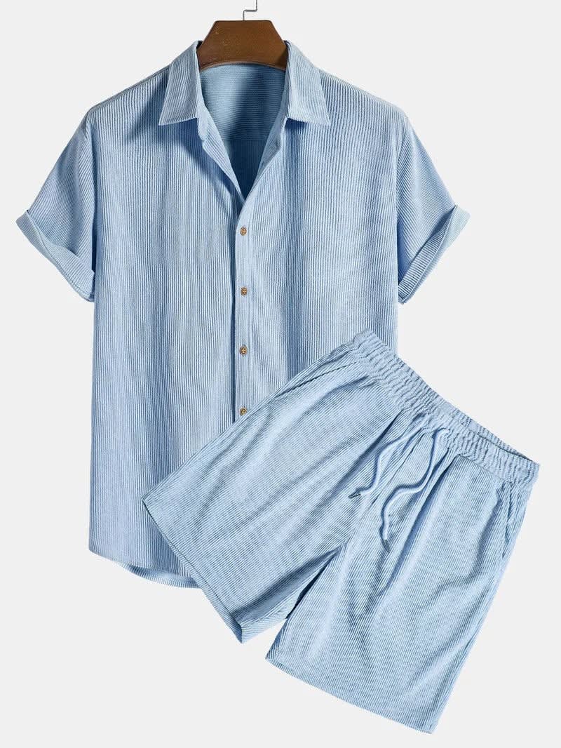 Freeman Corduroy Shirt and Shorts Set