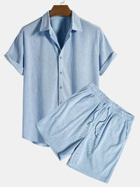 Freeman Corduroy Shirt and Shorts Set