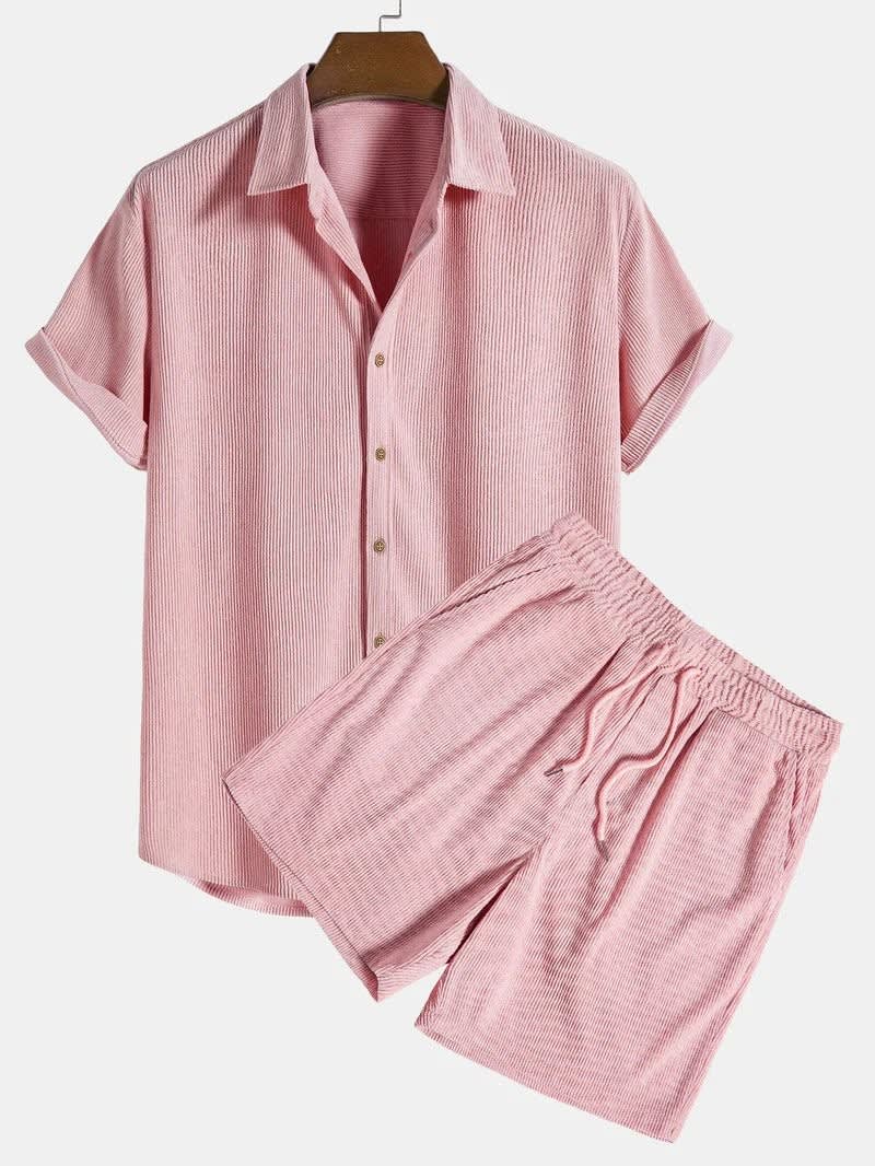 Freeman Corduroy Shirt and Shorts Set