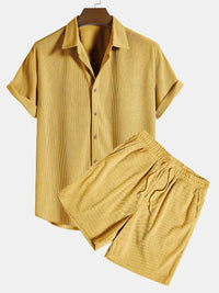 Freeman Corduroy Shirt and Shorts Set