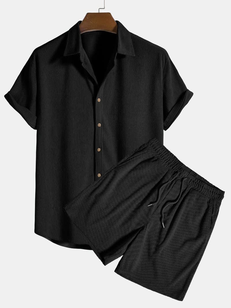 Freeman Corduroy Shirt and Shorts Set_9