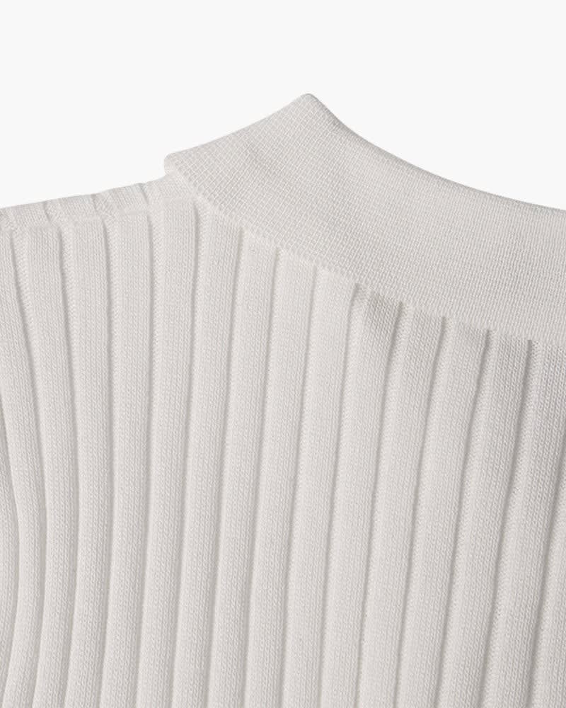 Grayson Ribbed Collared V Neck Polo_9
