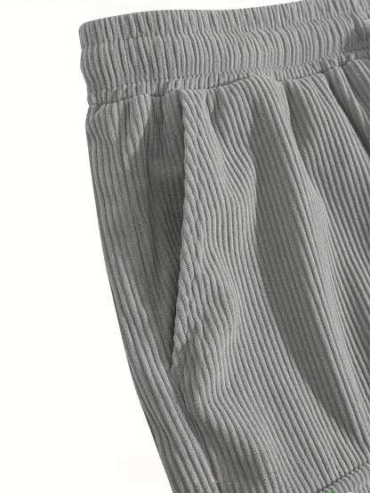 Olaf Ribbed Texture Cargo Shorts_10
