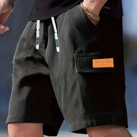 Olaf Ribbed Texture Cargo Shorts
