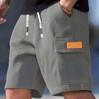 Olaf Ribbed Texture Cargo Shorts