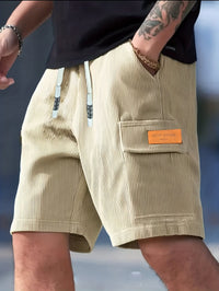 Olaf Ribbed Texture Cargo Shorts