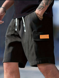 Olaf Ribbed Texture Cargo Shorts