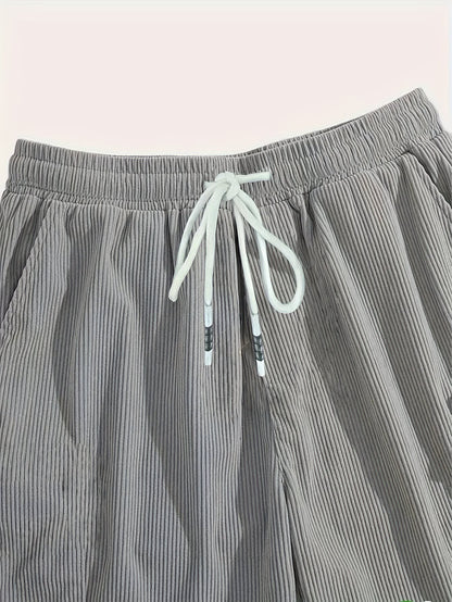 Olaf Ribbed Texture Cargo Shorts_7