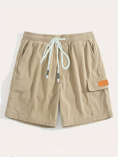 Olaf Ribbed Texture Cargo Shorts_8