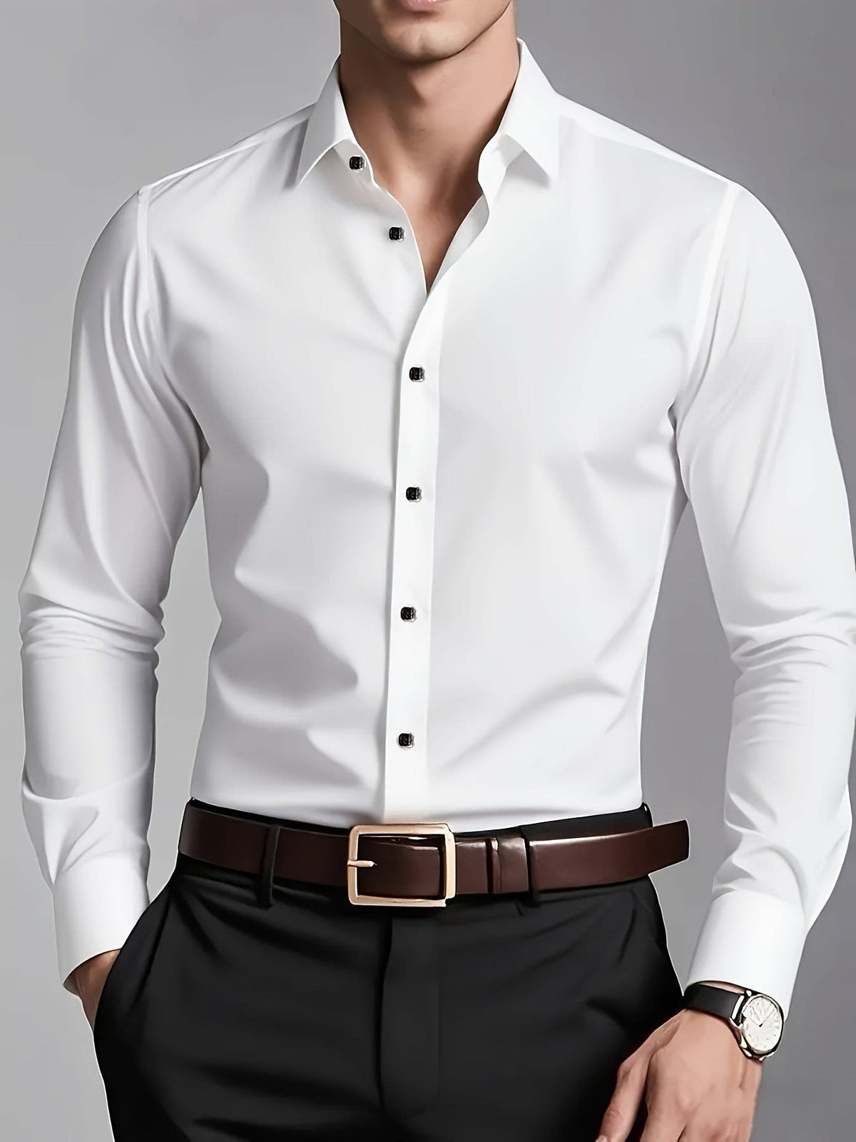 Gustav Tailored Long Sleeve Dress Shirt