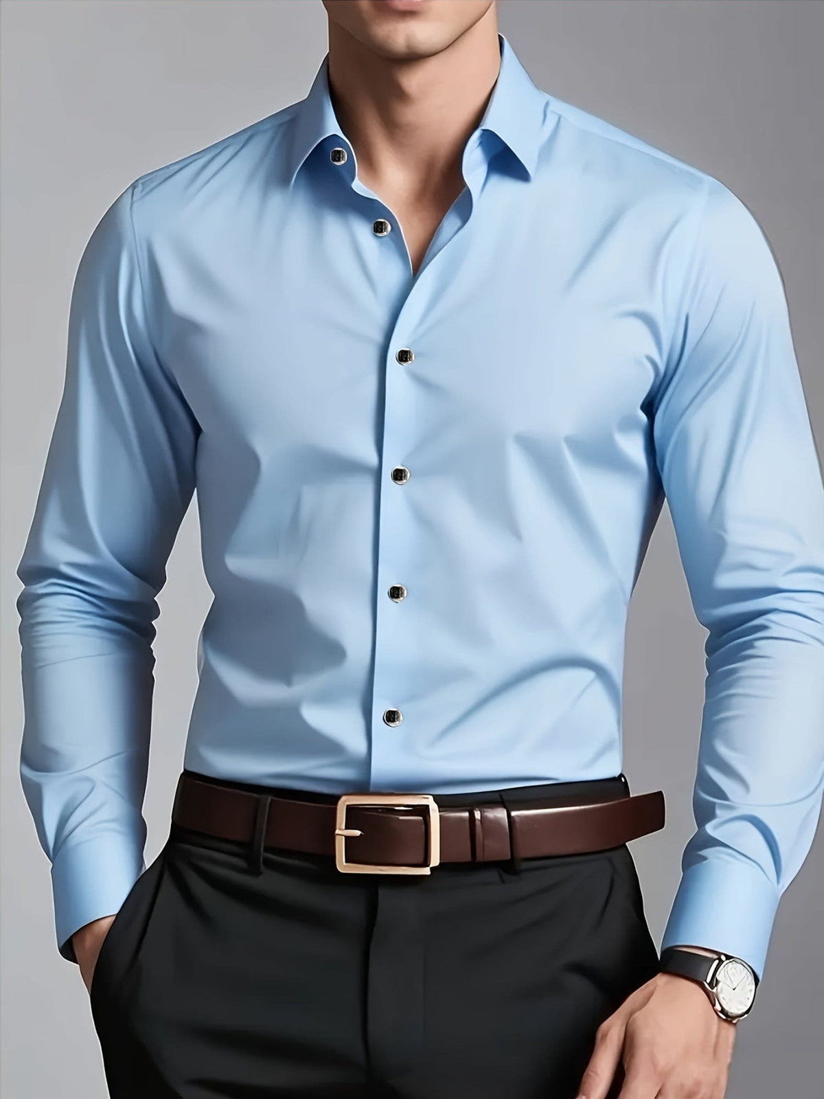 Gustav Tailored Long Sleeve Dress Shirt
