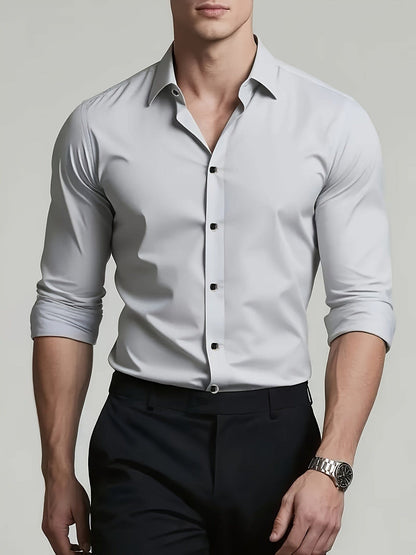 Gustav Tailored Long Sleeve Dress Shirt_9