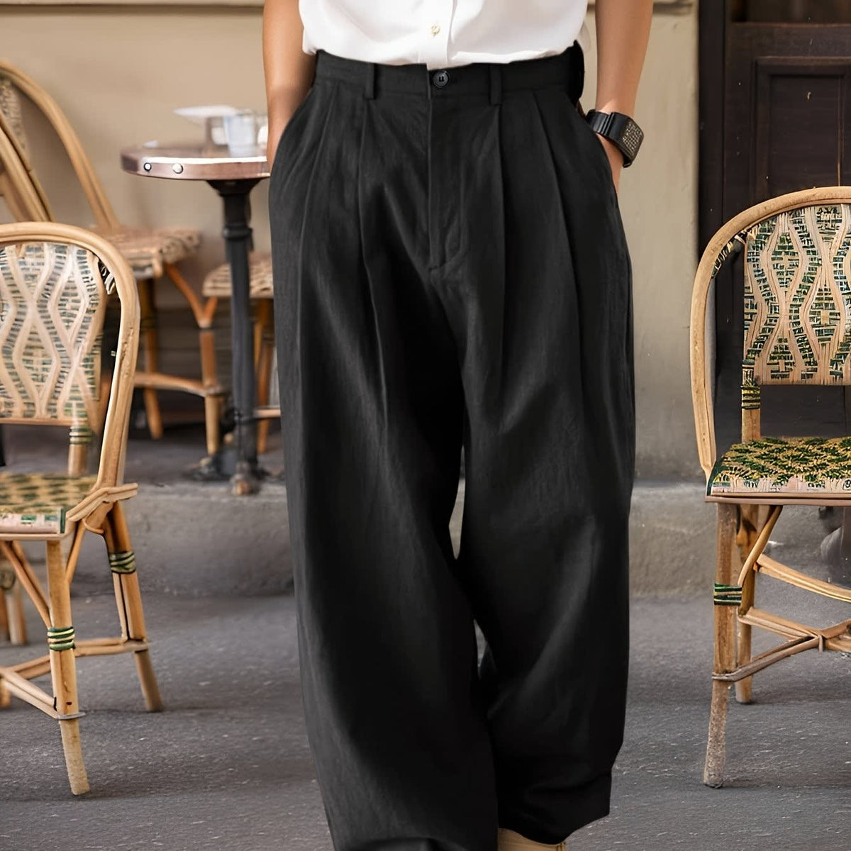 Maguire Pleated Wide Leg Trousers