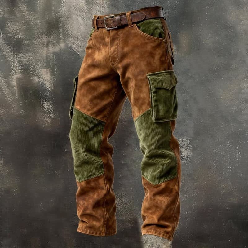 Armand Corduroy Panel Cargo Trousers_1