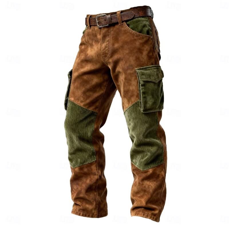 Armand Corduroy Panel Cargo Trousers_3