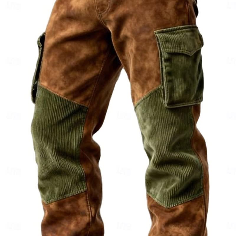 Armand Corduroy Panel Cargo Trousers_4