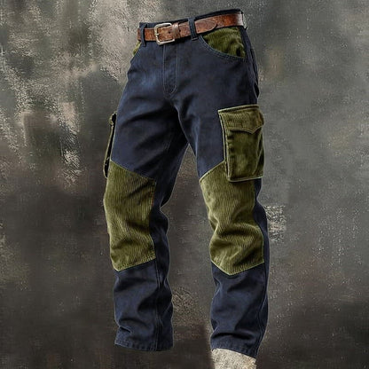 Armand Corduroy Panel Cargo Trousers_5